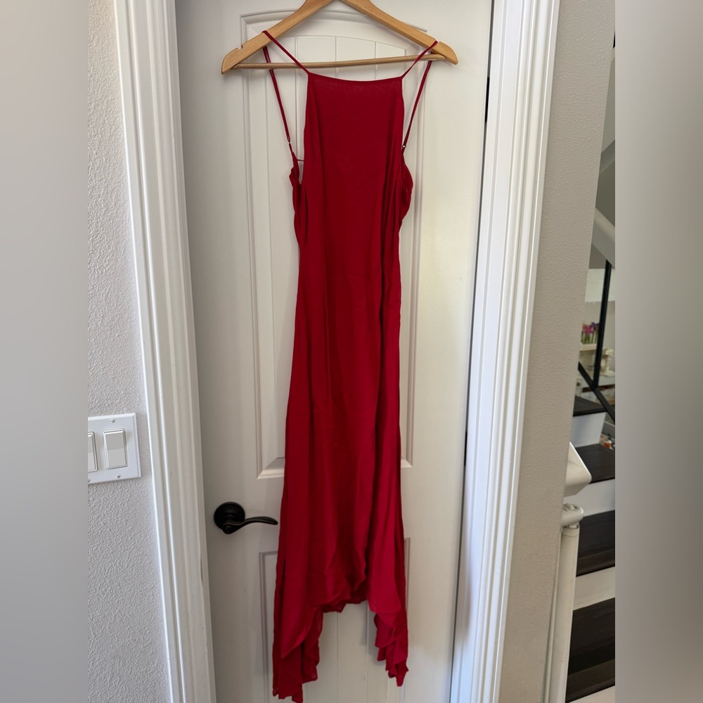 Reformation Red midi dress